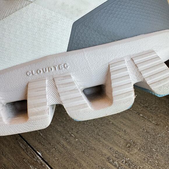 On Cloud Men's Size 13 EU 48 X 3 AD Undyed White Niagara Blue Running Training - Picture 12 of 16